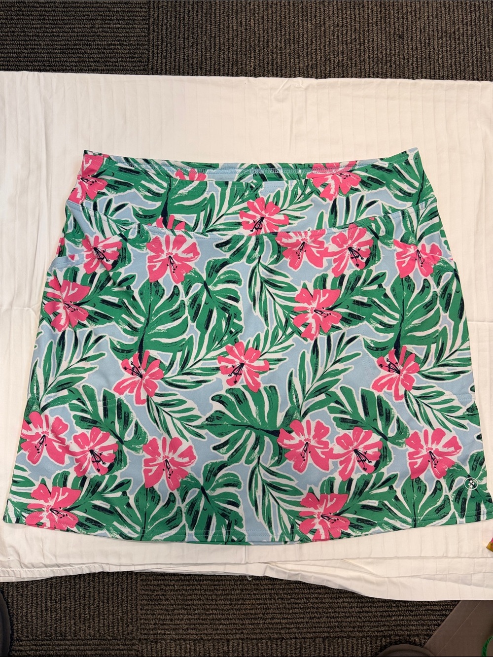 Jofit Pink & Green Tropical Print Skort